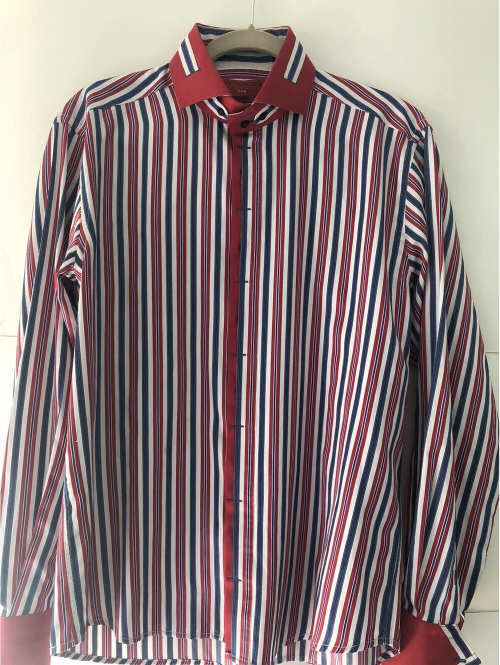 Patroncito Men's Button-Down Medium Shirt Hidden Buttons
